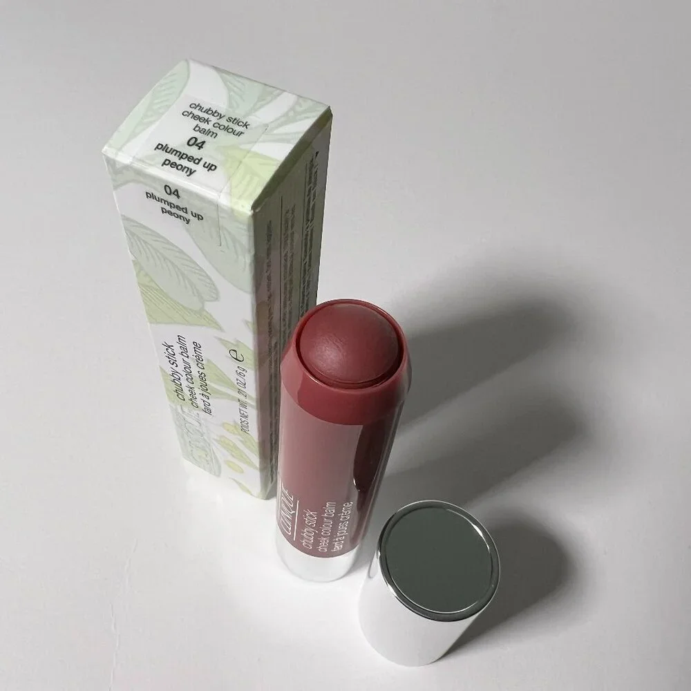 Clinique Chubby Stick Cheek Color Balm Blush Shade 04 Plumped Up Peony Full Siz